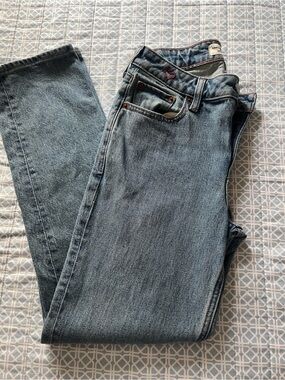 Abercrombie & Fitch Light Blue Denim Jeans with Small Heart Stitch